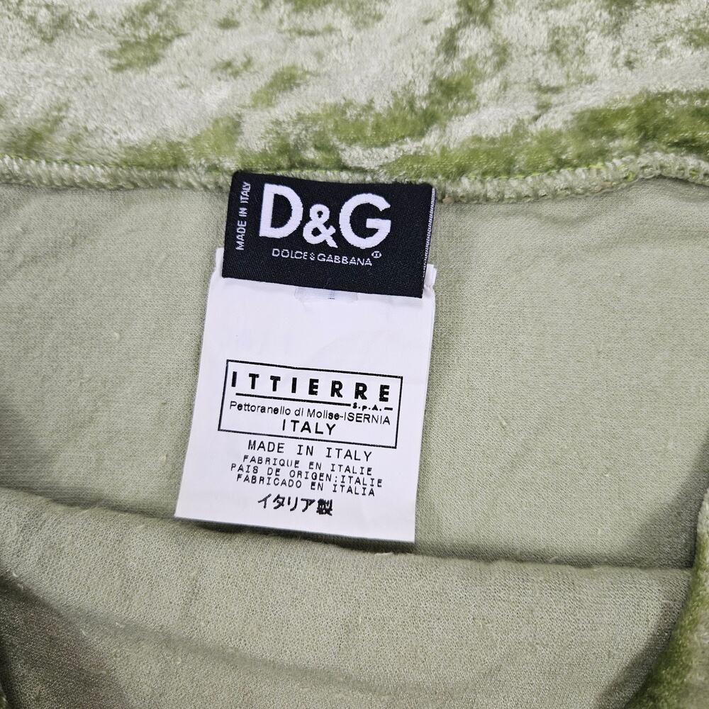 Y2k D&G Crushed Velvet 'Freedom' Off-Shoulder Top - Medium - Picture 5 of 8